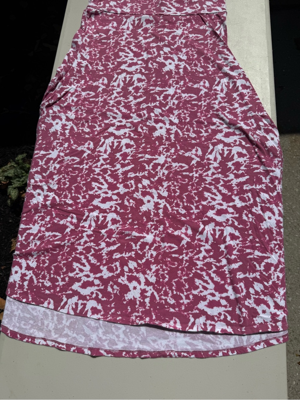 LuLaRoe Pink and White Abstract Print Skirt